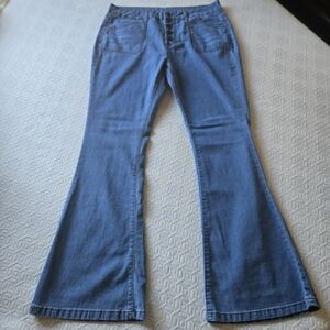 Stylish Blue Flare Jeans for Women